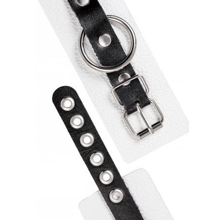 Бело-черные наручники Pecado