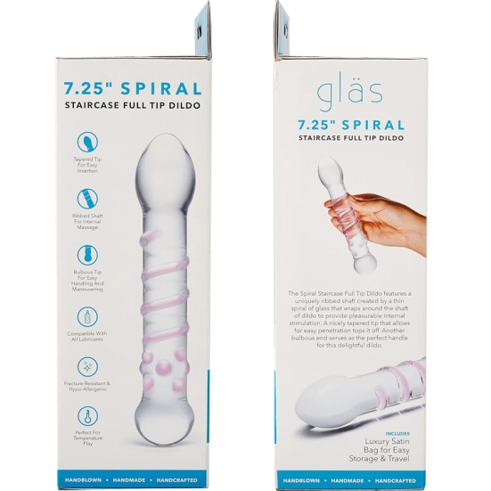 Фаллос из стекла Glas 7,25" Spiral